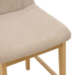 Σκαμπό μπαρ Dalby sonoma rubberwood και μπεζ ύφασμα 50x45x102,5εκ (Σετ 2 τεμαχίων) - Image 7