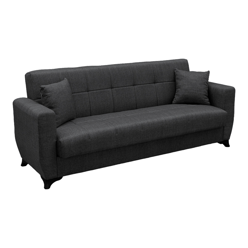 product_pako_438-000014 Καναπές Κρεβάτι Modesto τριθέσιος με αποθηκευτικό χώρο γκρι ύφασμα 215x84x83εκ - Image 1