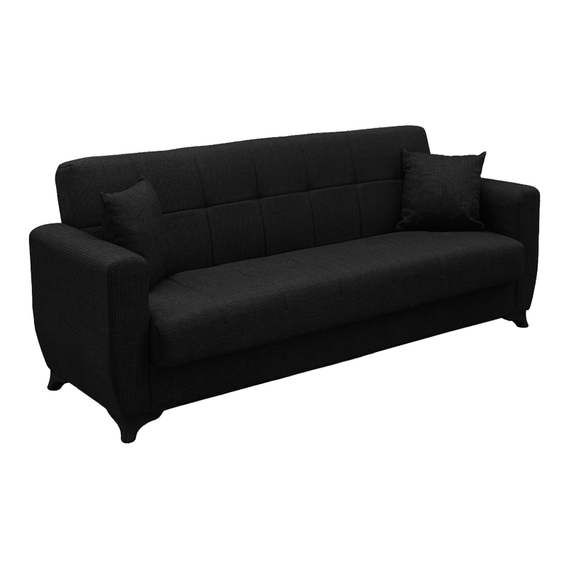 product_pako_438-000015 Καναπές Κρεβάτι Modesto τριθέσιος με αποθηκευτικό χώρο ανθρακί ύφασμα 215x84x83εκ - Image 1