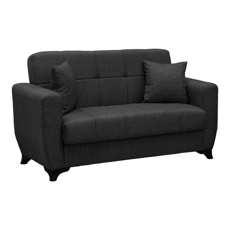 product_pako_438-000018 Καναπές Κρεβάτι Modesto διθέσιος με αποθηκευτικό χώρο γκρι ύφασμα 155x84x83εκ - Image 1