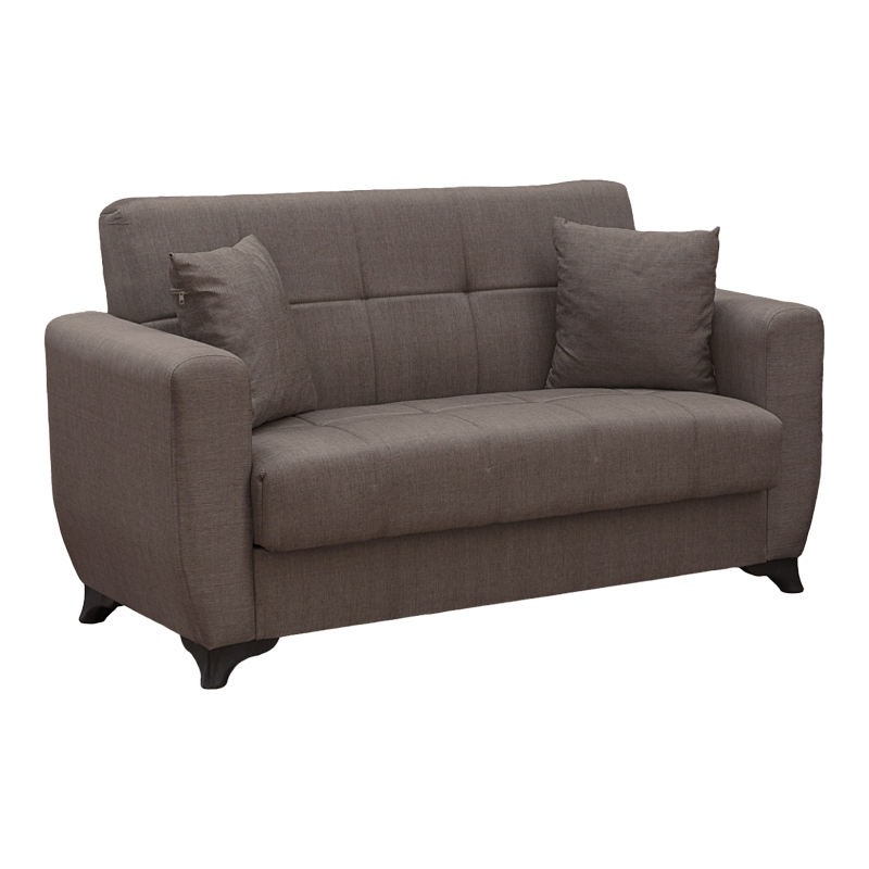 product_pako_438-000020 Καναπές Κρεβάτι Modesto διθέσιος με αποθηκευτικό χώρο καφέ ύφασμα 155x84x83εκ - Image 1