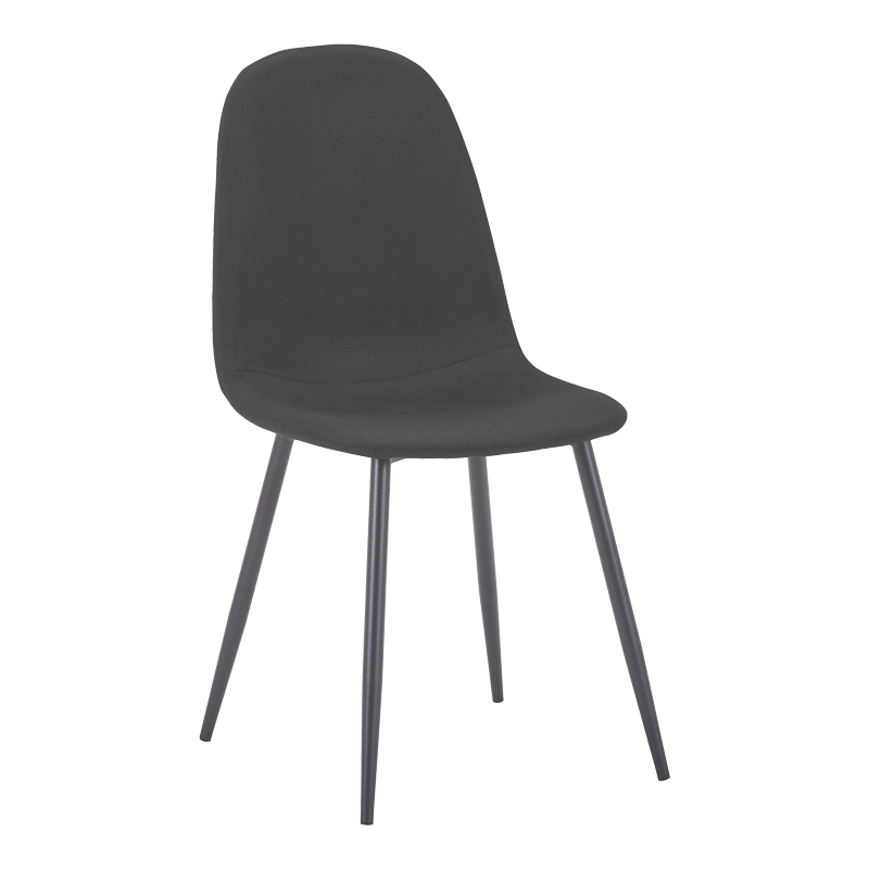 product_pako_499-000013 Καρέκλα Bella ανθρακί ύφασμα με μαύρο μεταλλικό πόδι 44x55x85εκ (Σετ 4 τεμαχίων) - Image 1