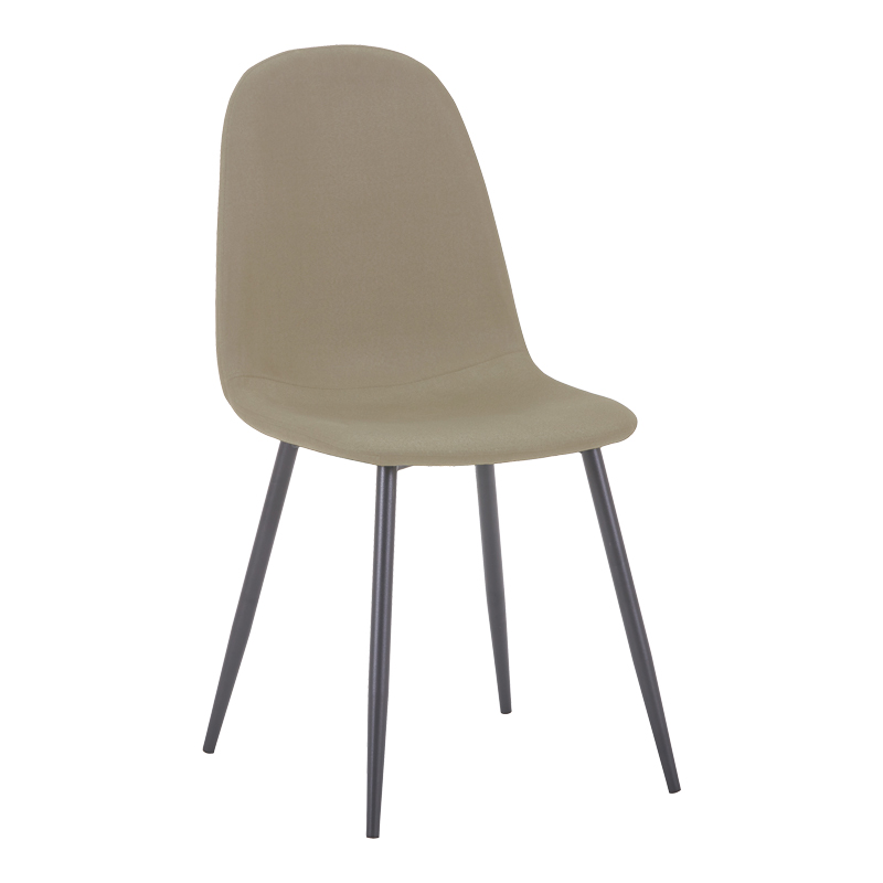 product_pako_499-000015 Καρέκλα Bella λαδί ύφασμα με μαύρο μεταλλικό πόδι 44x55x85εκ (Σετ 4 τεμαχίων) - Image 1