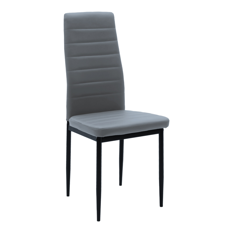 product_pako_499-000043 Καρέκλα Parker ανθρακί PU με μεταλλικό μαύρο πόδι 41x48x96εκ (Σετ 4 τεμαχίων) - Image 1