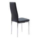 Καρέκλα Parker μαύρο PU με πόδι χρωμίου 41x48x96εκ (Σετ 4 τεμαχίων) - Image 3
