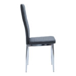 Καρέκλα Parker μαύρο PU με πόδι χρωμίου 41x48x96εκ (Σετ 4 τεμαχίων) - Image 4