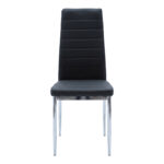 Καρέκλα Parker μαύρο PU με πόδι χρωμίου 41x48x96εκ (Σετ 4 τεμαχίων) - Image 5