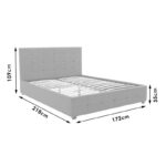 Κρεβάτι Roi 160x200 ύφασμα ανθρακί + αποθηκευτικό χώρο - Image 10
