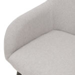 Πολυθρόνα Telia ανοιχτό γκρι ύφασμα-μαύρο μέταλλο 60x54x85εκ (Σετ 2 τεμαχίων) - Image 7