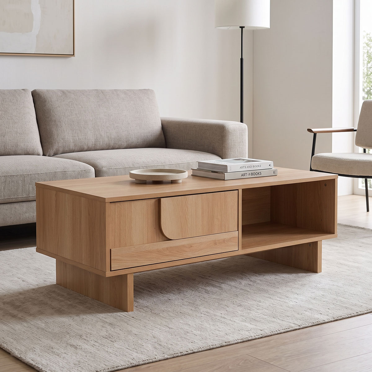 product_pako_086-000028 Τραπέζι σαλονιού Jenfia mdf σε φυσική απόχρωση 110x55x38,5εκ - Image 1
