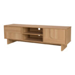 Έπιπλο τηλεόρασης Jenfia mdf σε φυσική απόχρωση 150x39x45,5εκ - Image 2