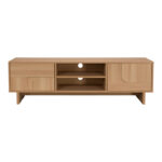 Έπιπλο τηλεόρασης Jenfia mdf σε φυσική απόχρωση 150x39x45,5εκ - Image 4