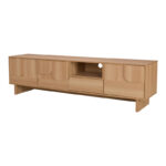 Έπιπλο τηλεόρασης Jenfia mdf σε φυσική απόχρωση 180x39x45,5εκ - Image 2