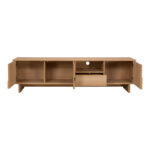 Έπιπλο τηλεόρασης Jenfia mdf σε φυσική απόχρωση 180x39x45,5εκ - Image 3