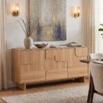 Μπουφές Jenfia mdf σε φυσική απόχρωση 150x39x75,5εκ