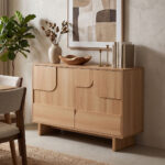 Μπουφές Jenfia mdf σε φυσική απόχρωση 101,2x39x75,5εκ