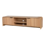 Έπιπλο τηλεόρασης Anfen mdf σε φυσική απόχρωση 160x39x40,5εκ - Image 2