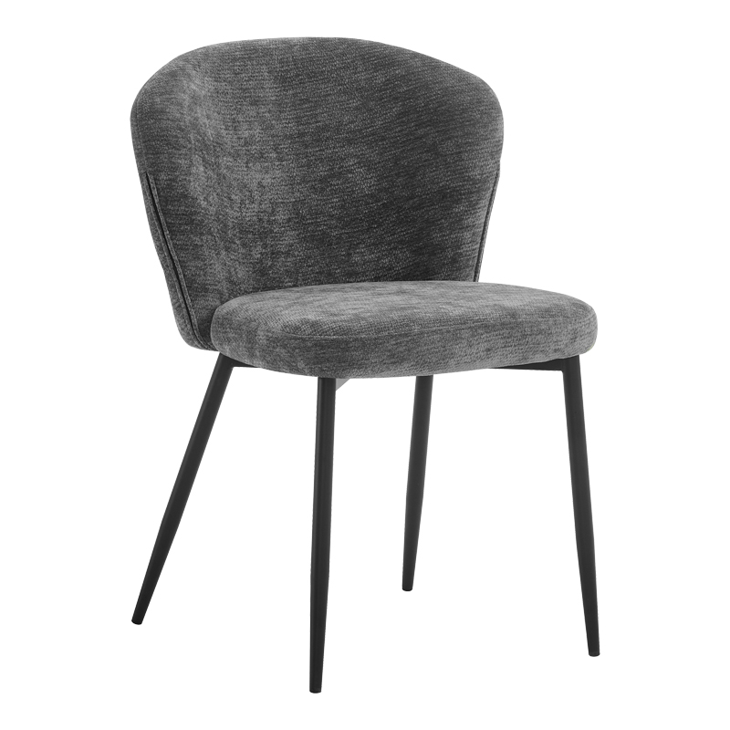product_pako_093-000047 Καρέκλα Mercy ανθρακί ύφασμα με μαύρο μεταλλικό πόδι 57x60,5x79εκ (Σετ 4 τεμαχίων) - Image 1