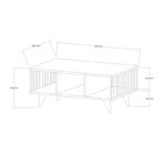 Τραπέζι σαλονιού Pena sonoma με μαύρο 90x60x39,5εκ - Image 3