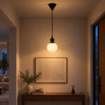 Φωτιστικό οροφής Larvic Ε27 μαύρο μέταλλο 15x15x70εκ - Image 2