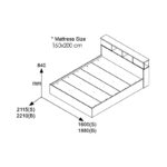 Κρεβάτι με στρώμα Olympus Resty wenge 160x200εκ - Image 7