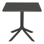 Τραπεζαρία Zoi Groovy σετ 5τεμ ανθρακί PP 80x80x74εκ - Image 4