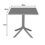 Τραπεζαρία Zoi Groovy σετ 5τεμ cappuccino PP 80x80x74εκ - Image 5