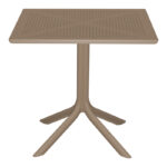 Τραπεζαρία Zoi Groovy σετ 3τεμ cappuccino PP 80x80x74εκ - Image 3