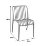 Τραπεζαρία Zoi Groovy σετ 3τεμ cappuccino PP 80x80x74εκ - Image 6