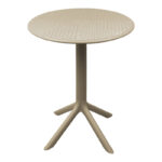 Τραπεζαρία Mercon Zoi σετ 3τεμ cappuccino PP Φ60x75εκ - Image 3