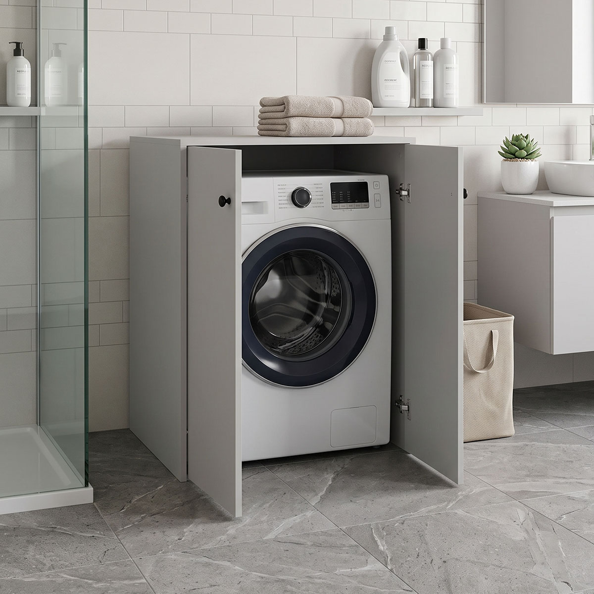 product_pako_230-000299 Ντουλάπι πλυντηρίου Bathy λευκό 70x66x90εκ - Image 1