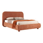 Κρεβάτι Salena terracotta ύφασμα 160x200εκ - Image 2