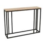 Κονσόλα Cansbia oak με μαύρο μέταλλο 100x25x75εκ - Image 2