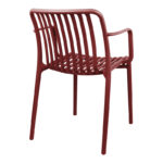 Πολυθρόνα Zoi στοιβαζόμενη μπορντό PP 54x57,5x79εκ - Image 2