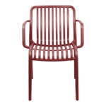 Πολυθρόνα Zoi στοιβαζόμενη μπορντό PP 54x57,5x79εκ - Image 4
