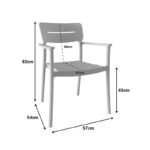Πολυθρόνα Pilma cappuccino PP 57x54x82εκ - Image 6