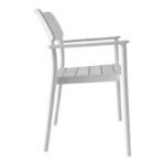 Πολυθρόνα Pilma λευκό PP 57x54x82εκ - Image 3