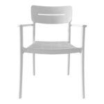 Πολυθρόνα Pilma λευκό PP 57x54x82εκ - Image 4