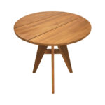Τραπέζι Cadrada teak ξύλο σε φυσική απόχρωση Φ70x76εκ - Image 3