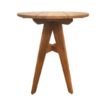 Τραπέζι Cadrada teak ξύλο σε φυσική απόχρωση Φ70x76εκ - Image 4