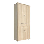 Ντουλάπα γραφείου Armadi σε oak-μπεζ 80x40x200εκ - Image 2