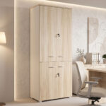 Ντουλάπα γραφείου Armadi σε oak-μπεζ 80x40x200εκ