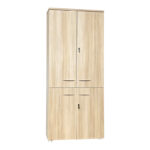 Ντουλάπα γραφείου Armadi σε oak-μπεζ 80x40x200εκ - Image 3