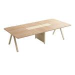 Τραπέζι συνεδριάσεων Azari σε oak-μπεζ απόχρωση 240x120x75εκ - Image 2