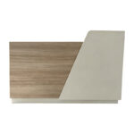 Γραφείο reception Kalu σε oak-μπεζ απόχρωση 160x60x105εκ - Image 3
