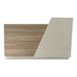Γραφείο reception Kalu σε oak-μπεζ απόχρωση 180x60x105εκ - Image 3