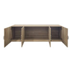 Ντουλάπα τετράφυλλη και πατάρι Alvia sonoma 200x51x240εκ - Image 3