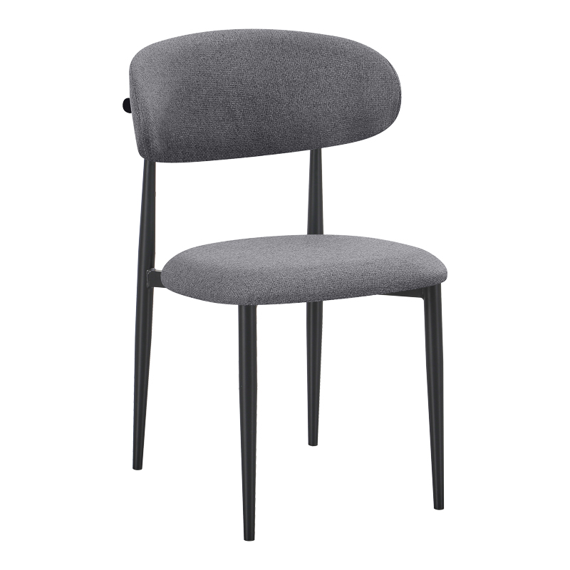 product_pako_428-000007 Καρέκλα Folegio ανθρακί ύφασμα με μαύρο μεταλλικό πόδι 46x55x80εκ (Σετ 4 τεμαχίων) - Image 1