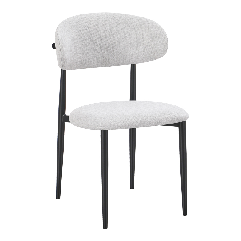 product_pako_428-000008 Καρέκλα Folegio γκρι ύφασμα με μαύρο μεταλλικό πόδι 46x55x80εκ (Σετ 4 τεμαχίων) - Image 1
