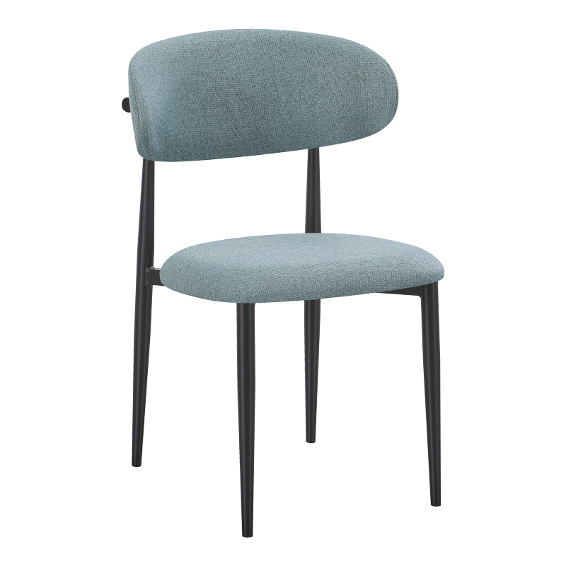 product_pako_428-000009 Καρέκλα Folegio πετρόλ ύφασμα με μαύρο μεταλλικό πόδι 46x55x80εκ (Σετ 4 τεμαχίων) - Image 1